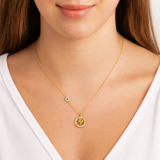 COLAR EM PRATA 925 ARVORE DA VIDA COM ZIRCONIAS