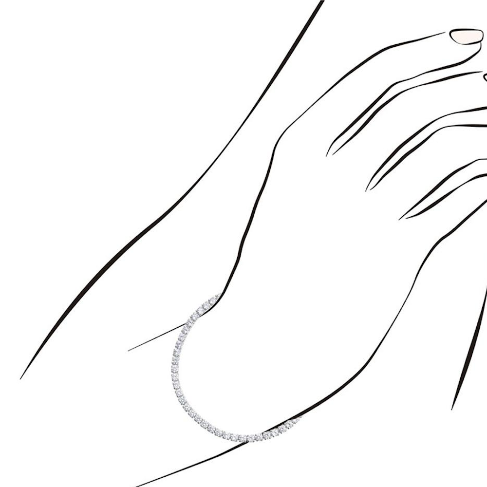 PULSEIRA EUGENIO CAMPOS RADIANT EM PRATA 925% C/ ZIRCONIAS