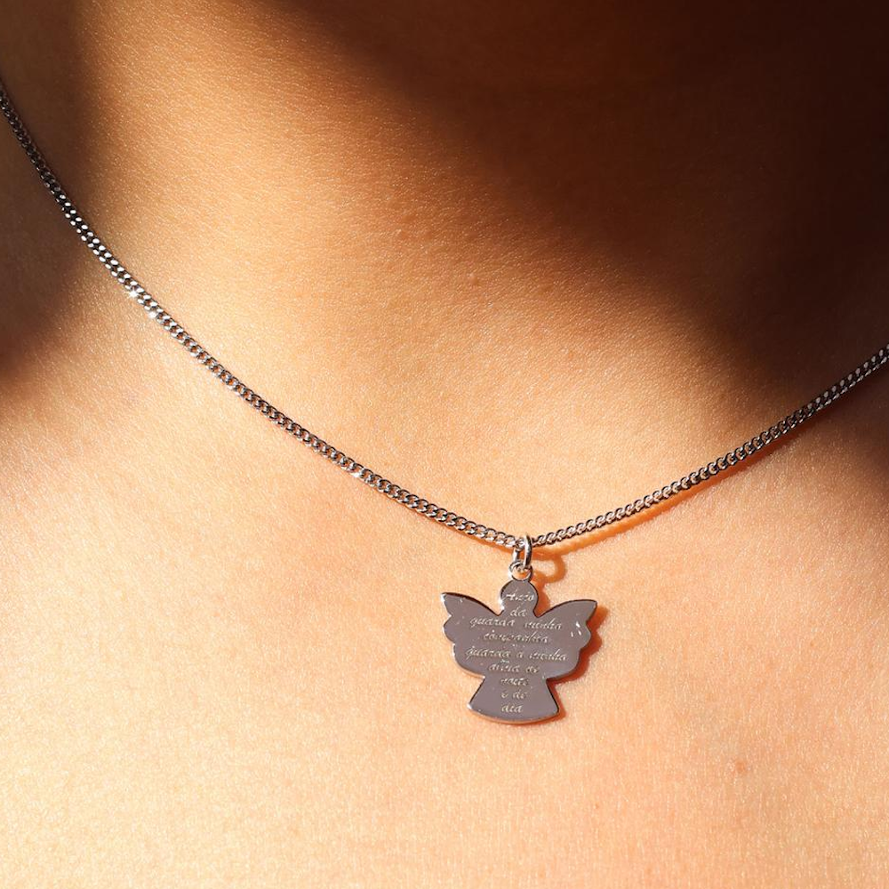 COLAR EM PRATA 925% ( ANJO GUARDA ) EUGENIO CAMPOS
