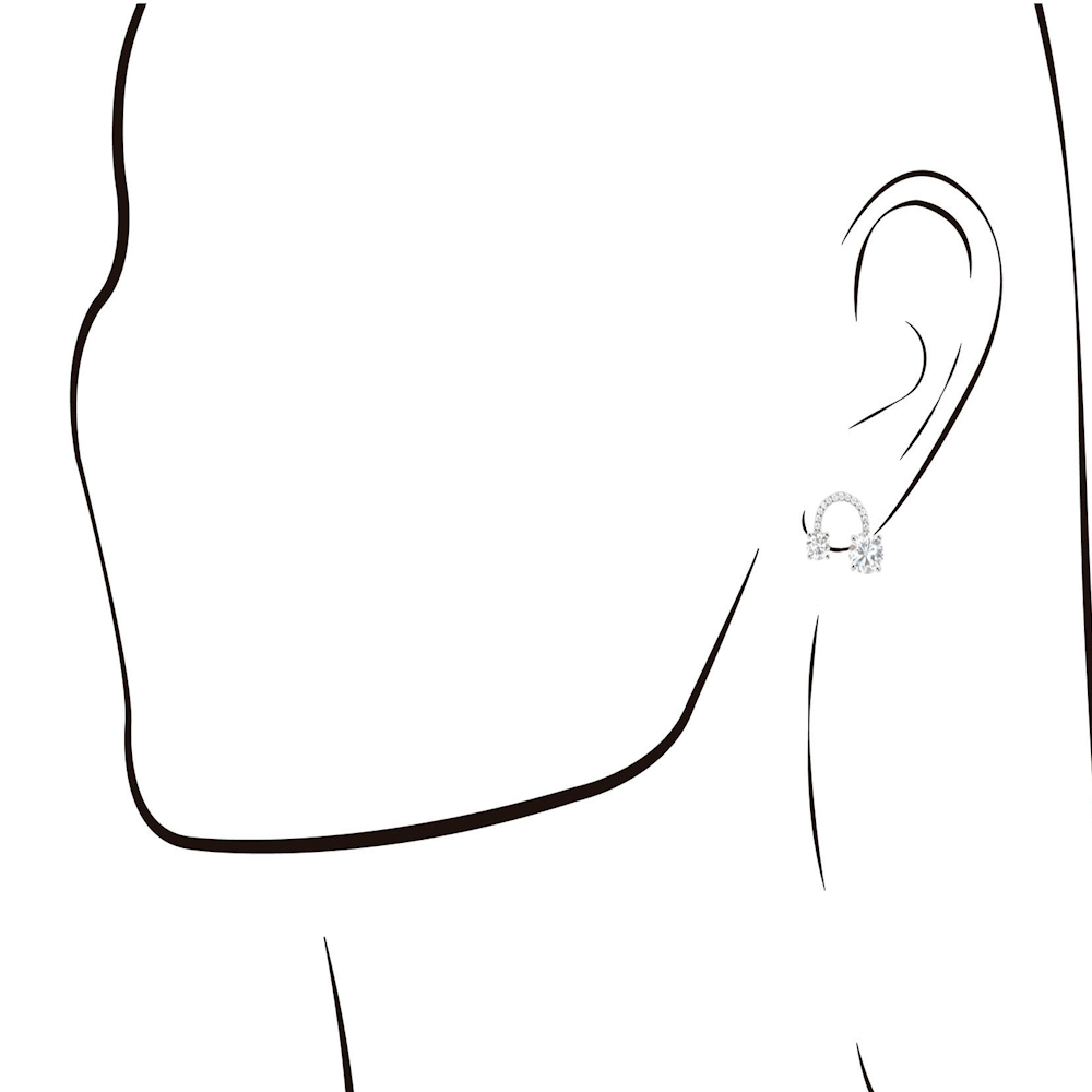 BRINCOS EUGÉNIO CAMPOS EM PRATA 925% COM ZIRCÓNIAS