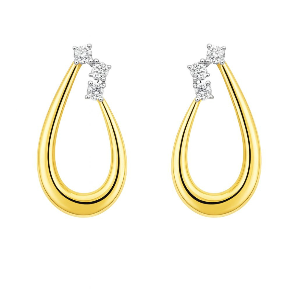 BRINCOS EM PRATA 925 COM ZIRCONIAS