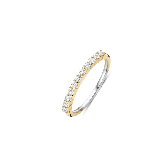 ANEL TI SENTO EM PRATA 925% COM ZIRCÓNIAS