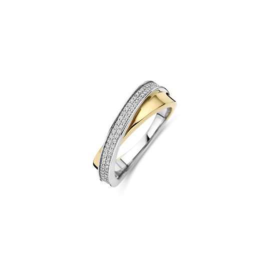 ANEL TI SENTO EM PRATA 925% COM ZIRCÓNIAS