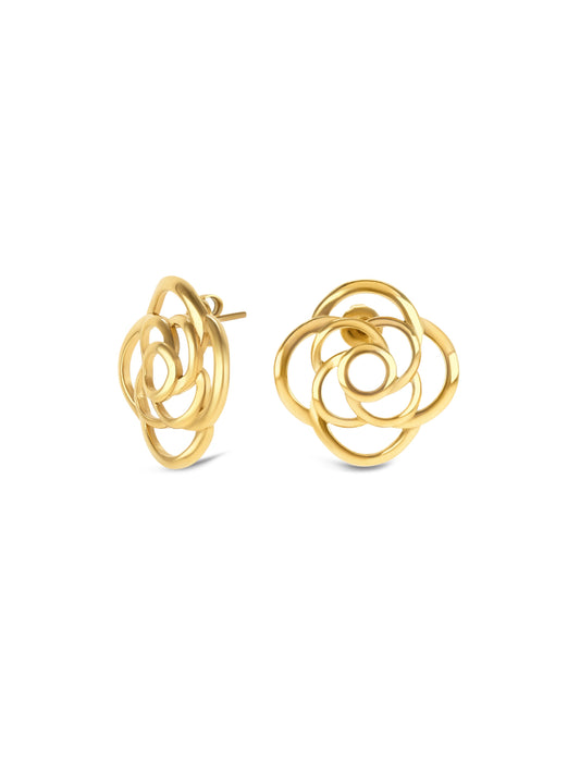 BRINCOS ONE SENHORA ROSE BLOSSOM GOLD