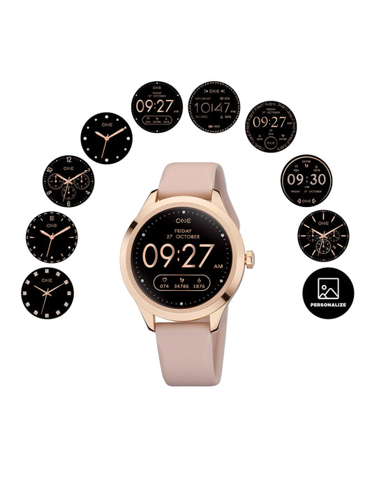 SMARTWATCH ONE MINI ROSE GOLD SILICONE