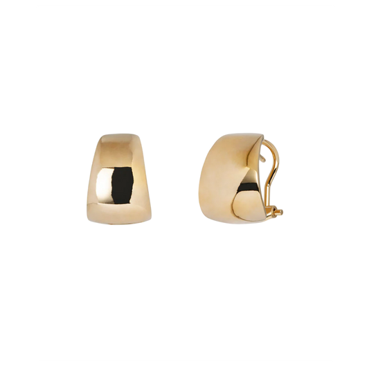 BRINCOS VIDAL & VIDAL EM BRONZE PLAQUEADO A OURO DE 18K