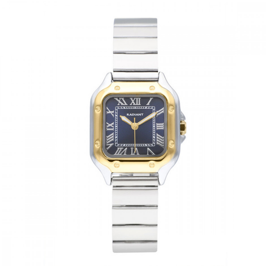 RELÓGIO RADIANT MULHER CHRIS BICOLOR MOSTRADOR AZUL