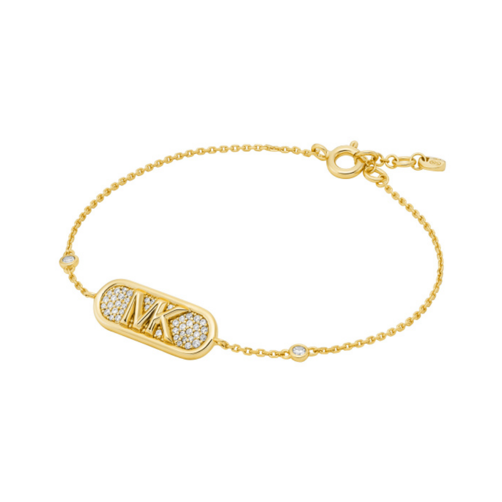 PULSEIRA MICHAEL KORS EM PRATA DOURADA COM ZIRCÓNIAS