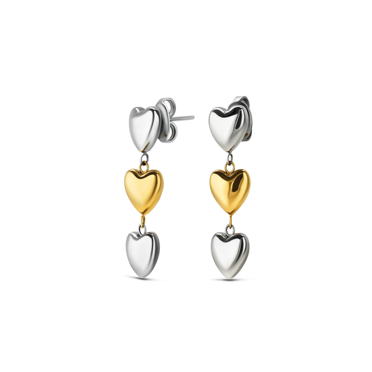 BRINCOS ONE SENHORA CRAZY HEART EMBRACE BICOLOR