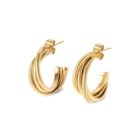 BRINCOS ONE SENHORA LUMINOUS SOLID GOLD