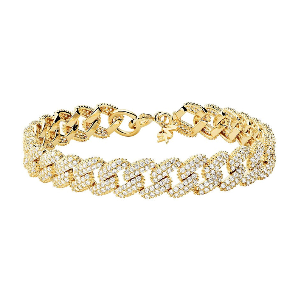 PULSEIRA MICAEL KORS EM PRATA 925% PLAQUEADA OURO C/ ZIRCONIAS MKC1427AN710