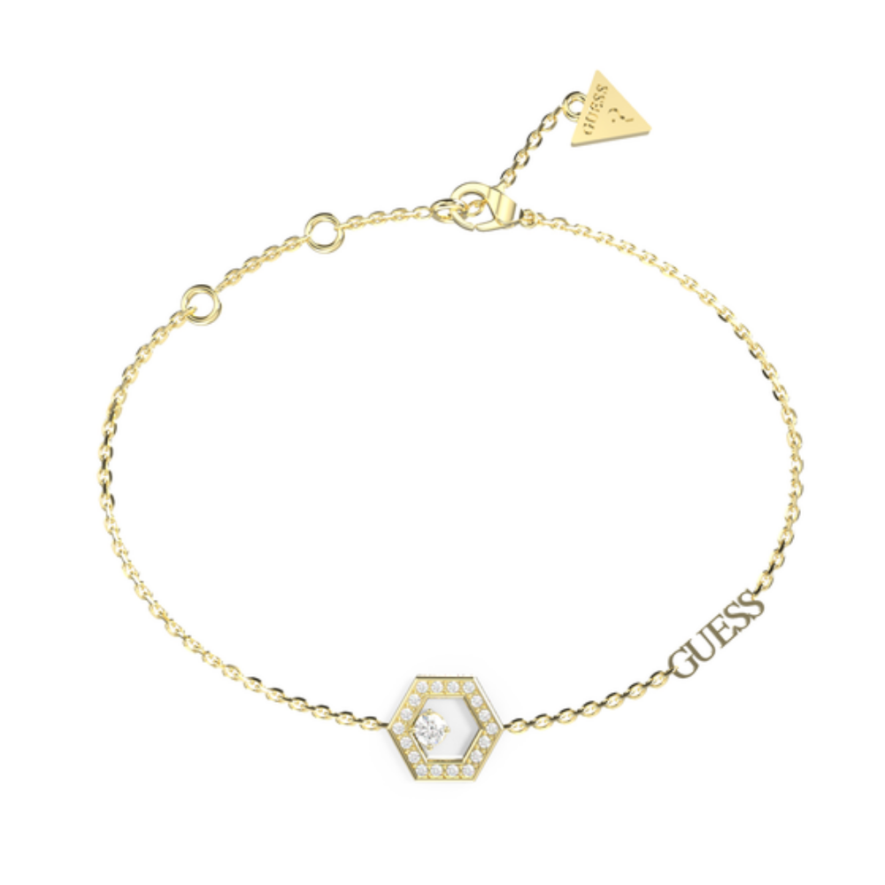 PULSEIRA EM AÇO DOURADO COM ZIRCÓNIAS