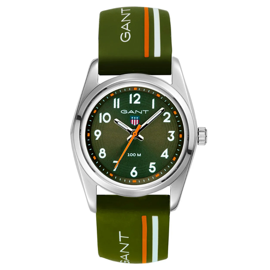 RELOGIO GANT TEENS GRADUATE 28mm VERDE SILICONE RISCAS K280006-S