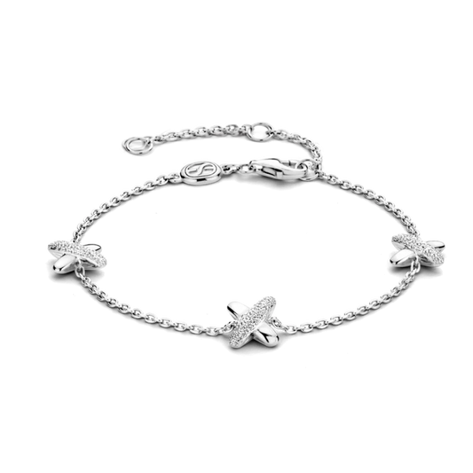 PULSEIRA TI SENTO EM PRATA 925% COM ZIRCÓNIAS