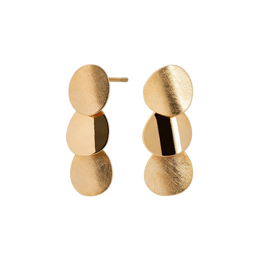 BRINCOS VIDAL & VIDAL EM BRONZE BANHADO A OURO 18K