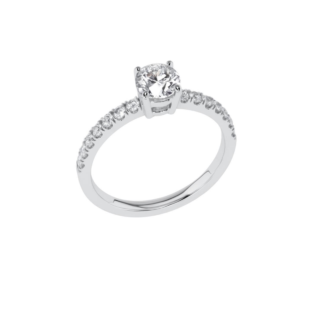 ANEL EM OURO 19,2K C/ ZIRCONIAS