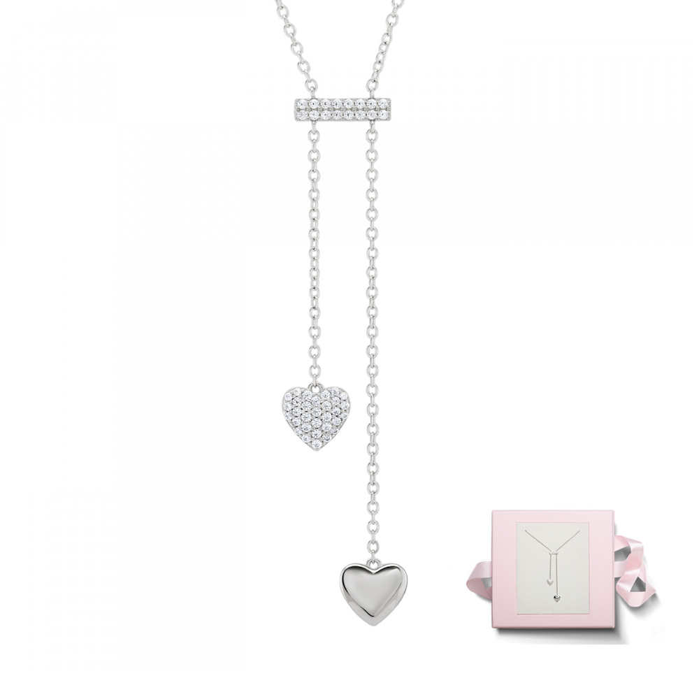 FIO UNIKE EM PRATA 925% TWO HEARTS SILVER