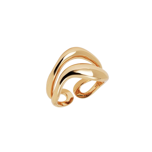 ANEL VIDAL & VIDAL EM BRONZE COM BANHO DE OURO 18K