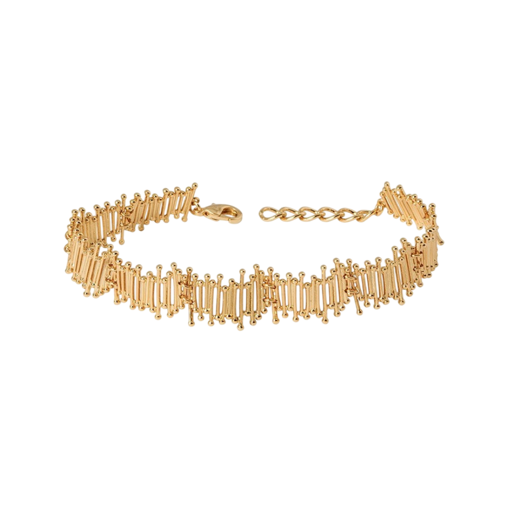 PULSEIRA VIDAL & VIDAL EM BRONZE COM BANHO DE OURO 18K