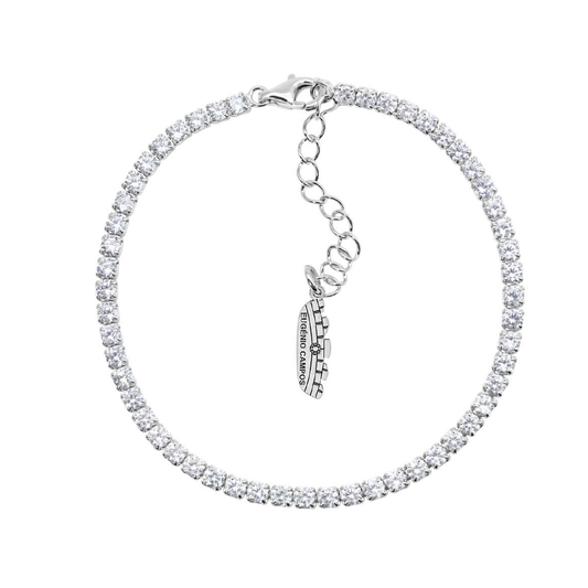 PULSEIRA RIVEIRA EUGÉNIO CAMPOS EM PRATA 925% DOURADA COM ZIRCÓNIAS