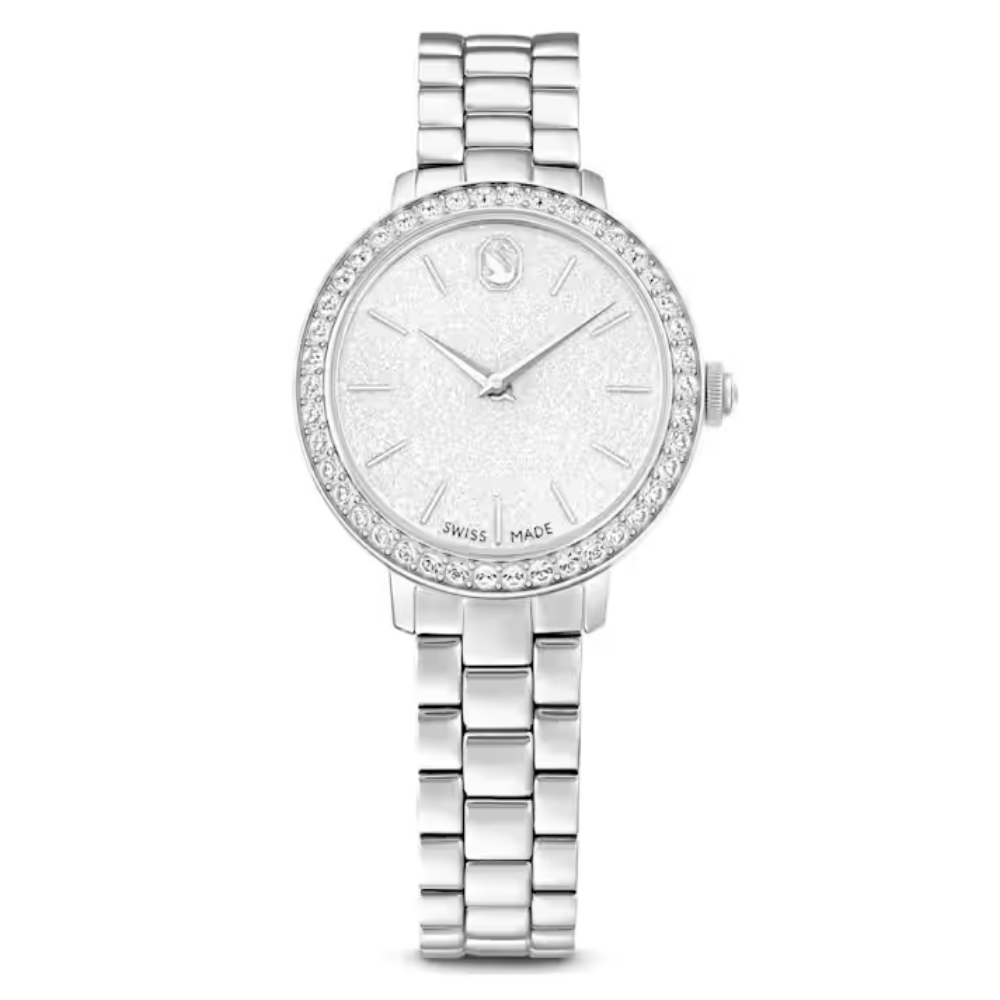 Relógio Swarovski Matrix 3-link Fabrico suíço, Pulseira de metal, Prata, Aço inoxidável