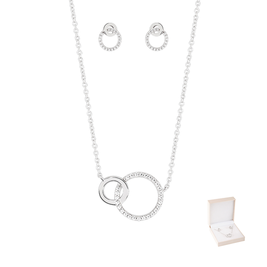 CONJUNTO UNIKE VALENTINES EM PRATA 925% COM ZIRCÓNIAS UK.PK.1204.0011""