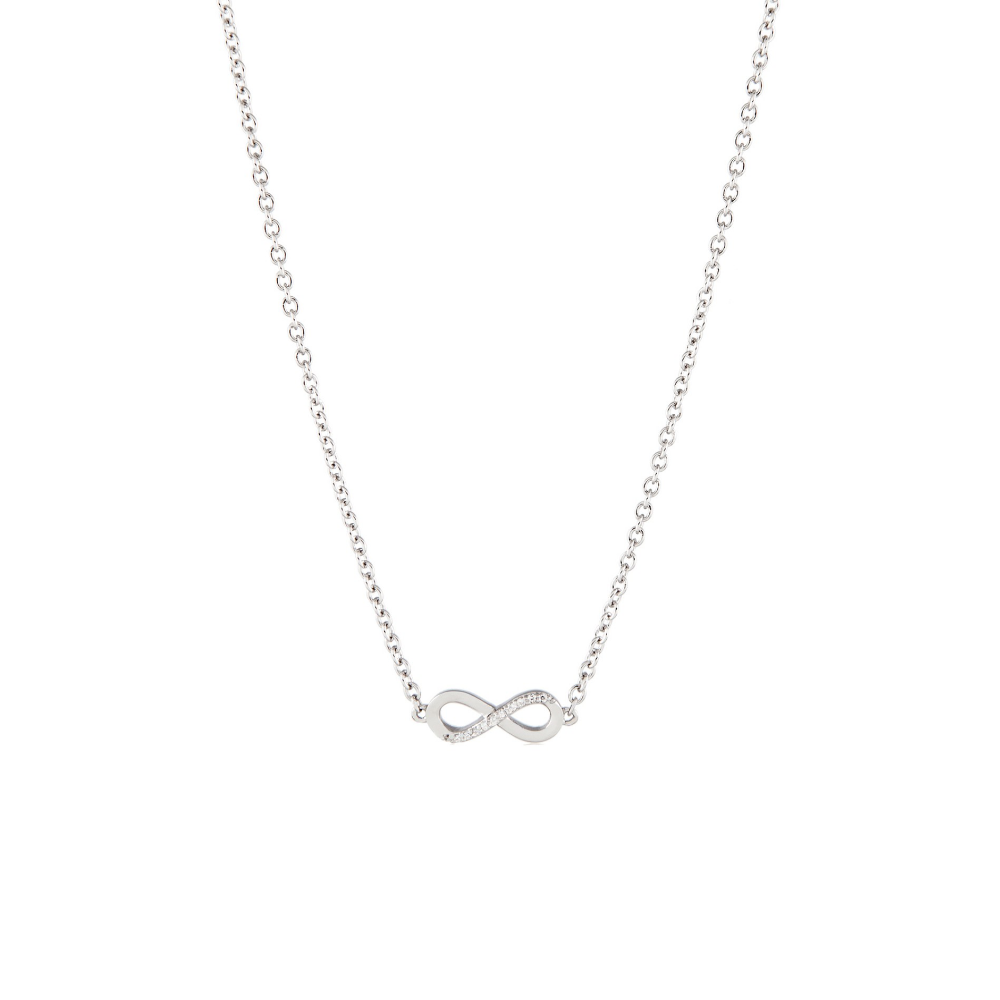 COLAR UNIKE MEANINGFUL INFINITE I EM PRATA 925% COM ZIRCÓNIAS "UK.CL.1204.0033"
