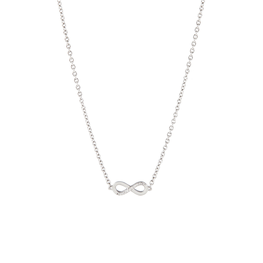 COLAR UNIKE MEANINGFUL INFINITE I EM PRATA 925% COM ZIRCÓNIAS "UK.CL.1204.0033"