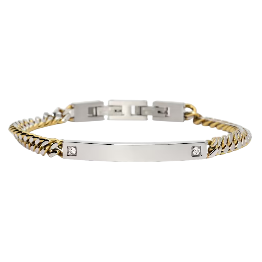 PULSEIRA 2JEWELS EM AÇO CHAPA DOURADA