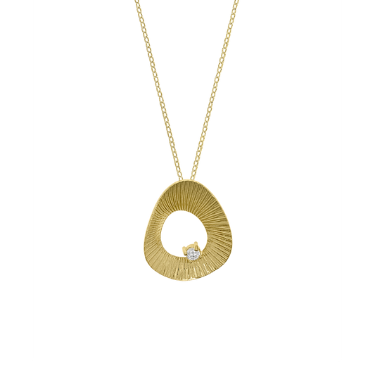 FIO EUGÉNIO CAMPOS EM PRATA 925% DOURADA COM ZIRCÓNIA