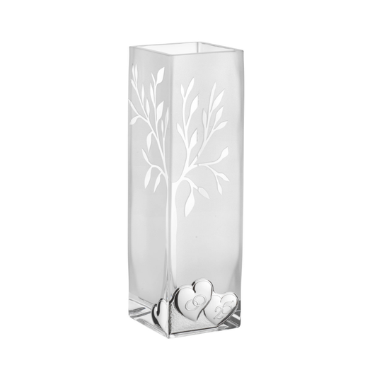 JARRA 30 CM COM CORAÇÕES 25 ANOS