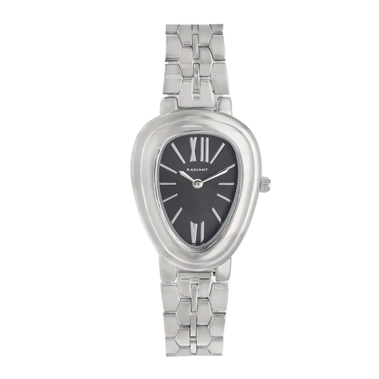 RELÓGIO RADIANT MULHER SOPHIA LOREN PRATEADO MOSTRADOR PRETO