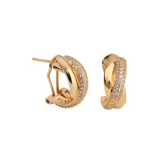 BRINCOS VIDAL & VIDAL EM BRONZE COM ZIRCÓNIAS