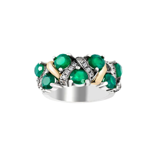 ANEL TASHI EM PRATA 925% E OURO 375 T18