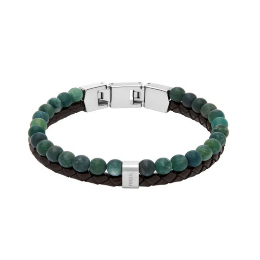 PULSEIA FOSSIL EM AÇO E PELE VERDE