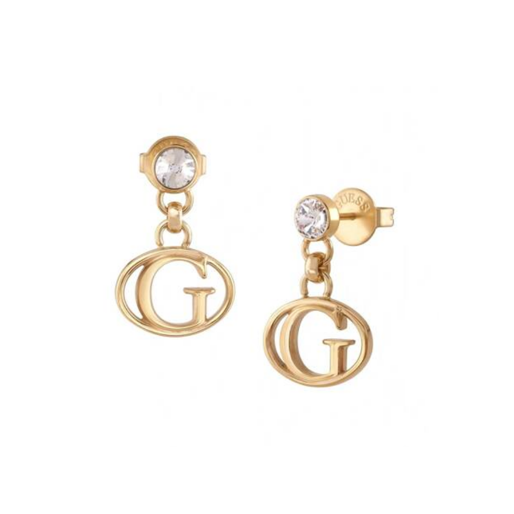 BRINCOS GUESS RIVOLI EM AÇO COM ZIRCÓNIAS "JUBE03361JWYGT-U"