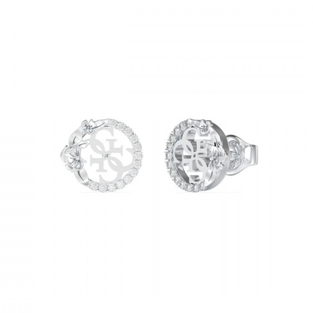 BRINCOS GUESS EM AÇO COM ZIRCÓNIAS