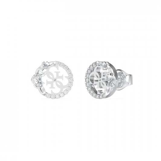 BRINCOS GUESS EM AÇO COM ZIRCÓNIAS