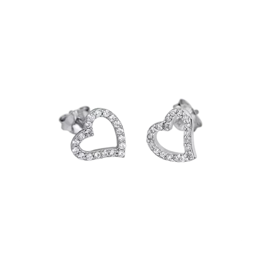 BRINCOS LOTUS EM PRATA 925% PRATEADO C/ ZIRCÓNIAS