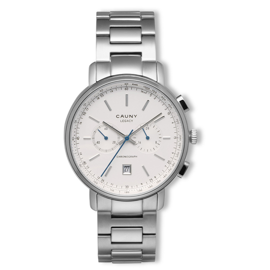 RELÓGIO CAUNY , LEGACY, 41 , AÇO PRATEADO "CLG018"