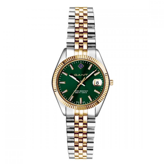 RELOGIO GANT SENHORA SUSSEX BICOLOR 28mm MOST. VERDE G181013
