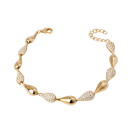 PULSEIRA VIDAL & VIDAL EM BRONZE COM BANHO DE OURO 18K