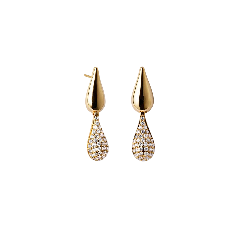 BRINCOS VIDAL & VIDAL EM BRONZE COM BANHO DE OURO 18K