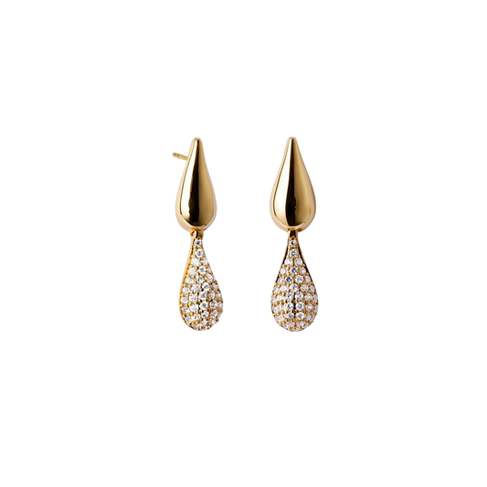 BRINCOS VIDAL & VIDAL EM BRONZE COM BANHO DE OURO 18K