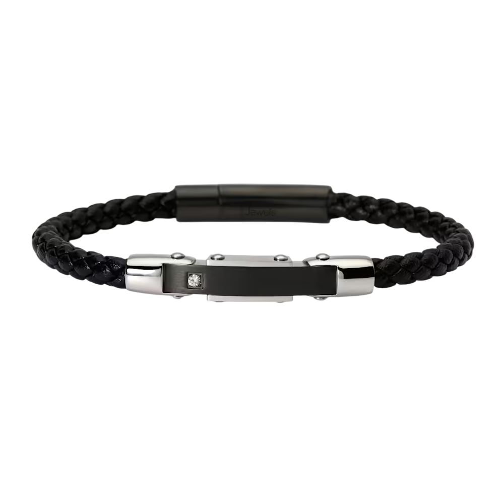 PULSEIRA 2JEWELS EM AÇO E PELE