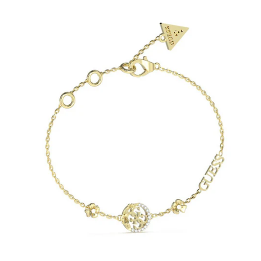 PULSEIRA GUESS EM AÇO DOURADO COM ZIRCÓNIAS