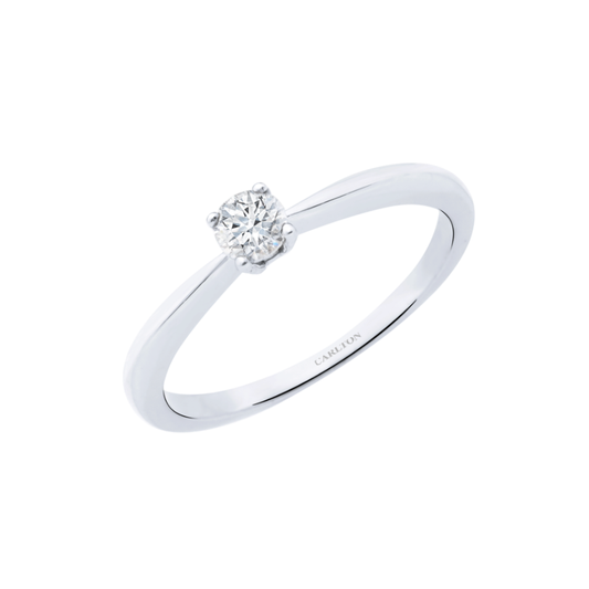 Solitário Carlton Jewellery  Ouro 18k com Diamantes