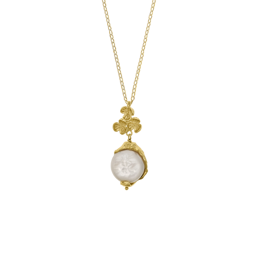 FIO EUGÉNIO CAMPOS EM PRATA 925% DOURADA COM PÉROLAS DE ÁGUA DOCE