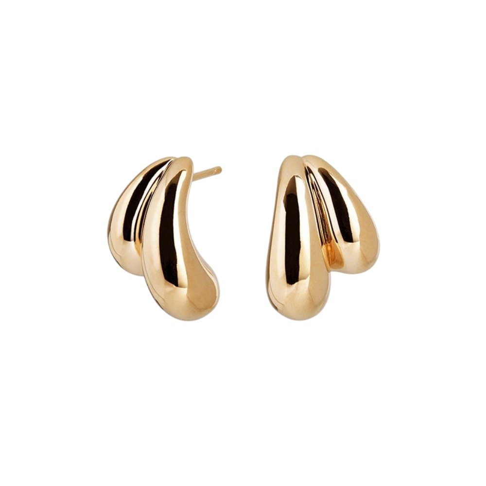BRINCOS VIDAL & VIDAL EM BRONZE COM BANHO DE OURO 18K