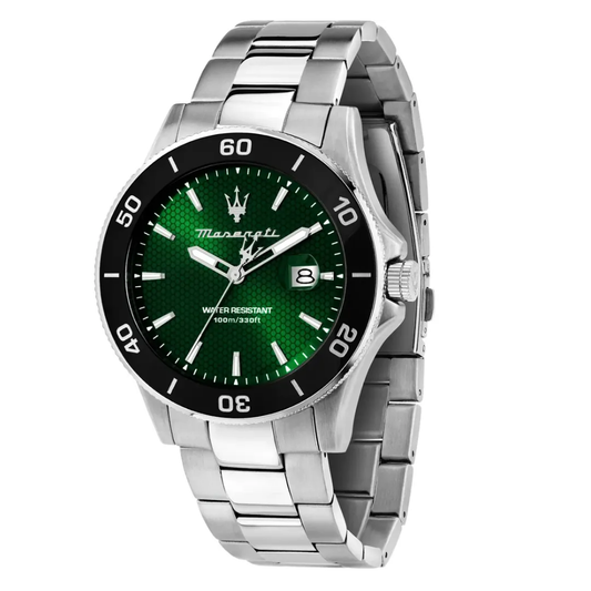 RELÓGIO MASERATI COMPETIZIONE 43 MM MOSTRADOR VERDE "R8853100038"